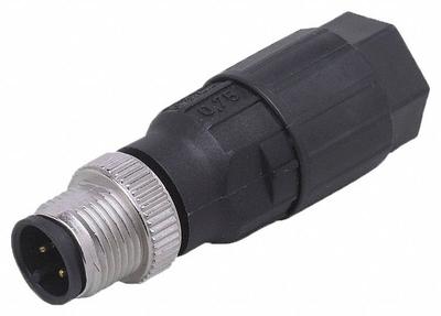 IFM Circular Connector: A Coded, 4 Pin, M12 Male Thread, IP67, IDC, Straight - Field-Wireable Industrial M12 Circular Connectors