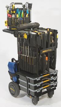 MOBILE SHOP Tool Cart, Complete/No Drill: Black, 20 in Wd, 28 in Dp, 40 in Ht, Padlockable (MPN MS-CEC-ND). Key specifications — attr1116771: Sockets and Accessories; attr1116772: MOBILE SHOP; attr1116768: Padlockable.