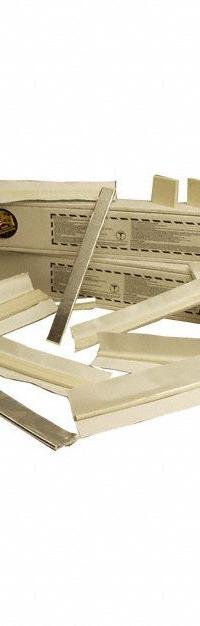 ESAB Ceramic Weld Backing: Grooved Rectangle, 1 in x 1 in x 1/4 in, 36 ft Lg Per Box, Acrylic (MPN 693000002). Key specifications — Adhesive Material: Acrylic; Brand: ESAB.
