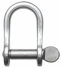 RONSTAN D-Shackle: Chain Shackle, 880 lb Working Load Limit, 3/8 in Compatible Rope Dia, Silver (MPN RF616). Key specifications — Body Color: Silver; Brand: RONSTAN.