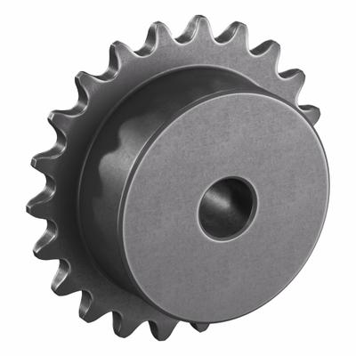 TSUBAKI Sprocket: One-Sided Hub, For Single Strands, 35, 22 Teeth, 2.635 in Pitch Dia - Size 35 Plain-Bore Roller Chain Sprockets