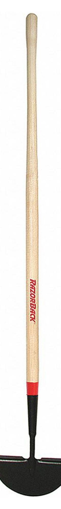 RAZOR-BACK Sod Cutter: Half-Moon Edge, Steel Blade, 1 1/2 in Blade Wd, 9 1/8 in Blade Lg, Straight (MPN 61108GR). Key specifications — Blade Material: Steel.