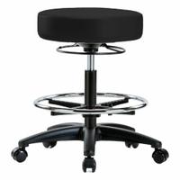 Stool: Vinyl, Ht Range 19 3/4 in to 27 3/4 in, 17 in Seat Wd, 17 in Seat Dp, 0 Glides, 5 Casters (MPN BR-VMBSO-RG-CF-RC-8540). Key specifications — Brand: APPROVED VENDOR; Foot Support: Yes; Base Material: Fiberglass; ESD-Safe: Not ESD Safe; Number of Casters: 5.