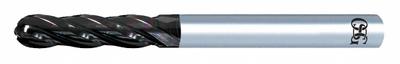 OSG Ball End Mill: Carbide, Diamond Coated, 4 Flute, 3/32" Mill Dia, 3/8" LOC - Carbide Ball End Mills for Graphite & Carbon Fiber
