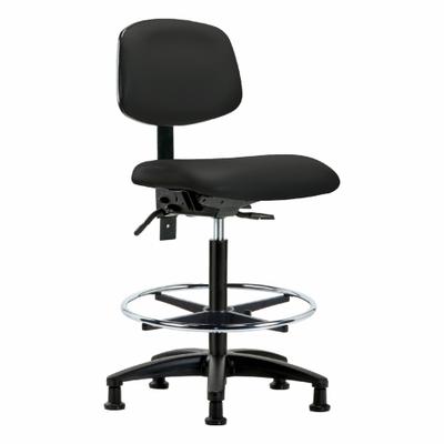 APPROVED VENDOR Ergonomic Chair: Vinyl, Armless, Ht Range 25 in to 34 1/2 in, 18 1/2 in Seat Wd - Vinyl Lab Chairs