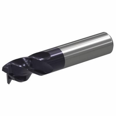 WIDIA Corner Chamfer End Mill: Carbide, TiAlN Coated, 4 Flute, 5/16" Mill Dia - Fast-Cutting Carbide Corner-Chamfer End Mills for Steel & Cast Iron