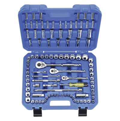 WESTWARD Socket Wrench Set: 1/4 in, 3/8 in, 1/2 in Drive, 99 Piece - SAE & Metric Socket Sets with Drive Tools