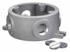 Conduit Outlet Body: Aluminum, 3/4 in Trade Size, X Body, 25 cu in Body Capacity, Threaded Hub (MPN VLJX-2WW). Key specifications — Finish: Powder Coated; Brand: HUBBELL KILLARK; Hub Style: Threaded; Mfr. Series: VJ.