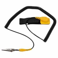 ECLIPSE Static Control Wrist Strap: Elastic, Black/Yellow, Black/Yellow, 1 Strap Conductors, Coiled (MPN 900-023). Key specifications — Brand: ECLIPSE; Cord Color: Black/Yellow; Strap Color: Black/Yellow; Cord Shape: Coiled.