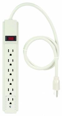 APPROVED VENDOR Outlet Strip: 6 Outlets, 3 ft Cord Lg, 15 A Current, Not UL Rated for Healthcare (MPN 52NY41). Key specifications — attr1326918: APPROVED VENDOR; attr1326934: Keyhole.