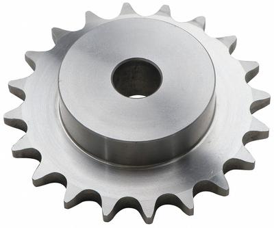 TSUBAKI Single Strand Sprocket: One-Sided Hub, For Single Strands, 35, 9 Teeth - Size 35 Plain-Bore Roller Chain Sprockets