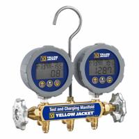 YELLOW JACKET Manifold Gauge: 2 Valves, 0 Hoses, Series 41, 3 1/8 in Gauge (MPN 46060). Key specifications — Product Type: Manifold Gauge Set; For Refrigerant Type: R-449A; Brand: YELLOW JACKET; Gauge Boots: No; Sight Glass: No.