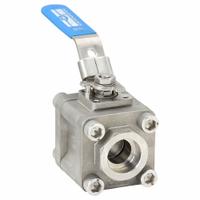 MILWAUKEE VALVE Manual Two-Way Ball Valve: 1 in, Stainless Steel, Straight, Socket x Socket (MPN 35FSS1NLL-100). Key specifications — Brand: MILWAUKEE VALVE; Seat Material: Polymer; Handle: Locking Lever.