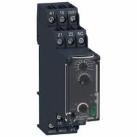 SCHNEIDER Time Delay Relay: DIN-Rail Mounted, 240V AC, 8 A, 6 Pins/Terminals, 0.05 sec – 300 hr (MPN RE22R2HMR). Key specifications — Contact Rating (DC): 8 A @ 24V; Brand: SCHNEIDER.