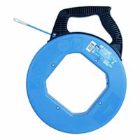IDEAL Fish Tape: 100 ft Lg, Crank Handle Tape Retraction, 350 lb/in Tensile Strength, 12 in Case Dia (MPN 31-046). Key specifications — attr306613: 31-046; attr306630: Crank; attr306618: Molded Plastic Eyelet; attr306631: Crank Handle; attr306622: Nylon; attr306616: IDEAL; attr542118: Crank Handle; attr544274: 12 in.