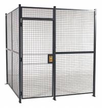RAPIDWIRE Welded Partition Cage: 8 ft W x 10 ft D 8 ft H, Gray, 2 Sides, Powder-Coated (MPN 81082W). Key specifications — attr1283235: Yes; attr1283272: RAPIDWIRE; attr1283267: Welded; attr1283268: Complete Wire Security Cages; attr1283246: Keyed Different Cylinder; attr1283240: Out; attr1283243: Yes; attr1283254: No.