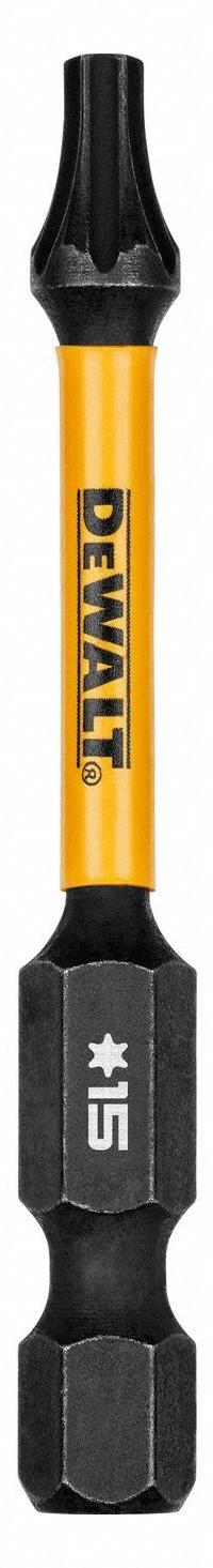DEWALT Power Bit: Power Bit, T15 Bit Size, Torx® Head, T15 Bit Industry Size, Std, Hex, Impact, 3 PK (MPN DWAF2TX15IR3). Key specifications — attr1119738: Hex; attr1119740: Standard; attr1119734: S2 Steel; attr1119737: Power Bit; attr1119741: DEWALT.