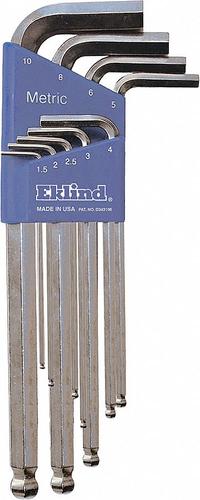 EKLIND Hex Key Set: 6 - 10 Pieces, Bright-Ball-Hex-L Long, L, Metric, Single Ball End, Long, Holder (MPN 13709). Key specifications — attr1205553: Not Tether Capable; attr1205554: EKLIND; attr1205568: Bright; attr1293176: 6 - 10 Pieces.