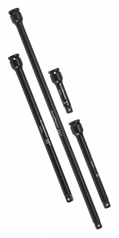 GEARWRENCH Socket Extension Set: 3/8 in Input Drive Size, 3/8 in Output Drive Size - 3/8" Drive Impact Socket Extensions