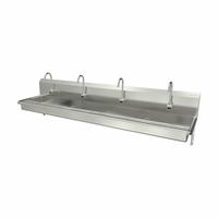 SANI-LAV Wash Station: 4 Stations, 5 in Bowl Dp, 85 in Bowl Lg, 16 1/2 in Bowl Wd, Faucet Included (MPN 5A5A). Key specifications — Includes Side Splash: Side Splash Not Included; Brand: SANI-LAV; Power Source: AC Powered.