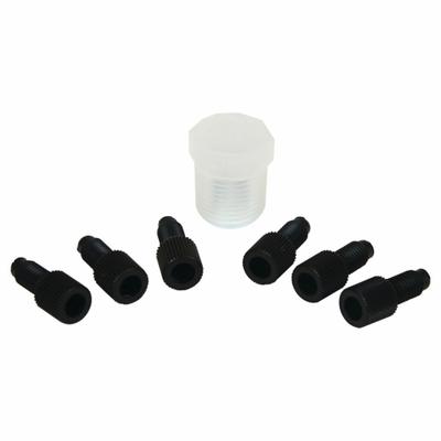 JUSTRITE Replacement Plug Cap Kit: Polypropylene - Manifolds for HPLC Waste Cans
