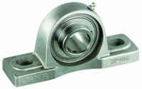 NTN Pillow Block Bearing: 1 3/8 in Bore, SS, Set Screws, 1 55/64 in Shaft Ht, M14 Mounting Bolt Size (MPN SUCP207-22). Key specifications — Brand: NTN; Maximum Speed: 3,700 RPM; Mounting Bolt Size: M14; Standards: FDA; System of Measurement: Inch.
