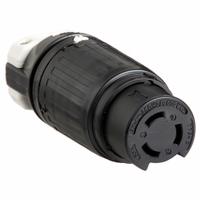 BRYANT Locking Connector: Non-NEMA, Black/White, 250V DC/600V AC, 50 A Current Rating, 2 Poles (MPN 3762). Key specifications — Brand: BRYANT.