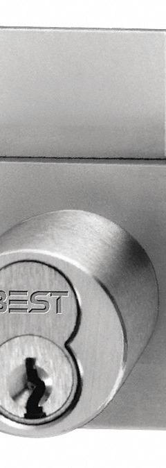 BEST Deadbolt Lock: Coreless, Vertical, Diamond, 2 1/8 in Body Ht, 1 7/8 in Body Wd, SFIC, Brass (MPN 3L7RD2606). Key specifications — attr1313962: Satin Brass; attr1313948: Gold; attr1313954: BEST; attr1313966: Yes but not included; attr1313970: Yes.