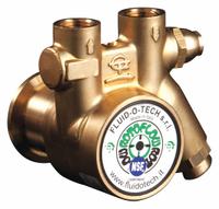 FLUID-O-TECH Rotary Vane Pump: Direct Drive, Low-Lead Brass Body, 3/8" NPT, 62 gph Max. Flow (MPN PA 201X). Key specifications — Vane Material: Carbon; NSF 169 Listed: Yes; Relief Valve Type Included: Standard; Brand: FLUID-O-TECH; Strainer: 75 Micron; Ports: 3/8" NPT; Relief Valve Type: Standard.