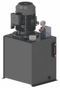 MONARCH Hydraulic Power Unit: 6.9 gpm, 600 psi Max. Pressure, 3 hp, 15 gal Reservoir Capacity (MPN T65C355A03B0-01). Key specifications — attr96342: 6.9 gpm; attr96346: 1 Stage Gear; attr96347: Vertical; attr96349: 3; attr98854: MONARCH.
