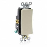 LEVITON Wall Switch: Rocker Switch, Single Pole, Maintained, Ivory, 120/277V AC, 20 A (MPN A5621-2I). Key specifications — Illuminated: No; Voltage Rating: 120/277V AC.