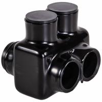 POLARIS Multitap Connector: 2 Port, Double-Sided Entry, 6 AWG – 350 kcmil Wire Size, Black (MPN IT-350B). Key specifications — Body Material: Aluminum; Brand: POLARIS.