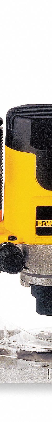DEWALT Router: Mid-Size, Plunge Base, 2 hp, Variable Speed, 24,000 RPM, 1/4 in_1/2 in Collet (MPN DW621). Key specifications — attr326433: Soft-Start; attr241172: Router; attr217717: 120V AC; attr217680: DEWALT.