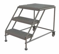 TRI-ARC Mobile Work Platform: 2.5 ft Platform Ht - Max, 24 in x 24 in, Steel, 800 lb Load Capacity (MPN WLWP032424). Key specifications — Mobility: Rolling; Brand: TRI-ARC; Color: Gray; Height Adjustability: Fixed Height; Includes Handrails: Handrails Not Included; Locking Mechanism: No Locking Mechanism; Handrails: No Handrails.