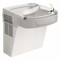 ELKAY Drinking Fountain: On-Wall, 19 13/16 in Ht, Front Push Button, Non-Refrigerated, Gray (MPN EZSDS). Key specifications — Housing Color: Gray; Brand: ELKAY; Housing Material: Vinyl Clad Steel; Housing Finish: Vinyl Clad; Chilling Capacity: Non-Refrigerated.