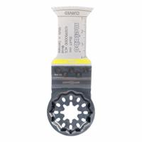 METABO Oscillating Tool Blade: 1 1/4 in Blade Wd, 1 7/8 in Overall Lg, Plunge Cutting, 5 PK (MPN 626951000). Key specifications — attr1097473: Soft Wood; attr1097476: METABO; attr1097456: Plunge Cutting.