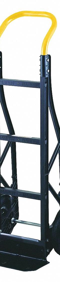 HARPER General Purpose Hand Truck: 600 lb, Single-Loop Handle, Black/Yellow, Nylon Polymer (MPN PGCSK19BLK). Key specifications — Brand: HARPER; Color: Black.