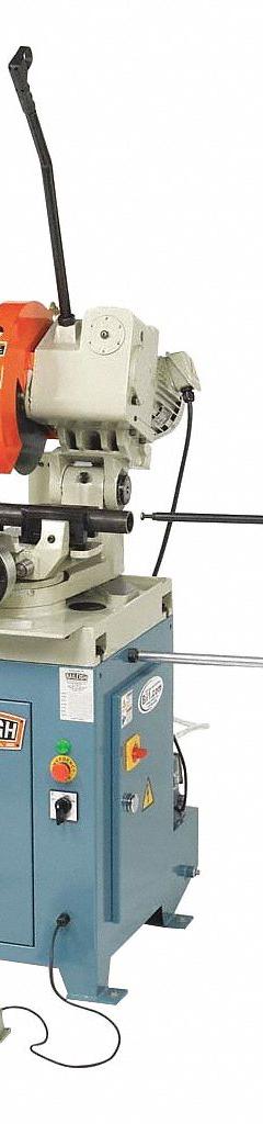 BAILEIGH INDUSTRIAL Cold Saw: Manual, 14 in Blade Dia. - English, 356 mm Blade Dia. - Metric (MPN CS-350P). Key specifications — attr1255339: 220V AC; attr1255338: BAILEIGH INDUSTRIAL.