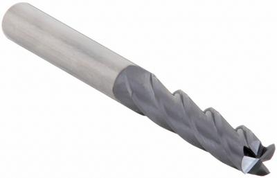 CLEVELAND Square End Mill: Carbide, TiAlN Coated, 4 Flute, 5/16" Mill Dia, 1" LOC - General Purpose Carbide Square End Mills