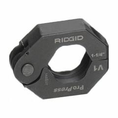 RIDGID Press Tool Jaw: For Std Tool Types, For 1/2 in to 1-1/4 in Pipe, Copper/Stainless Steel (MPN 28033). Key specifications — attr531220: Actuator; attr531206: Viega ProPress; attr531207: Stainless Steel; attr531202: 28033; attr531208: 1/2 in to 1-1/4 in; attr531205: RIDGID.