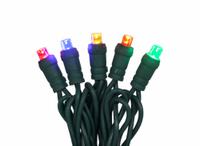 LED Holiday String Lights: Bottom Button Shape, 23 11/16 ft Lg, Blue/Green/Orange/Red/Yellow, 5.2 W (MPN 60RG13). Key specifications — Brand: APPROVED VENDOR; Light Color: Blue/Green/Orange/Red/Yellow.