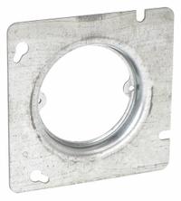 RACO Plaster Ring: Open/Raised, 5/8 in Raised Ht, Steel, 4.69 in Overall Lg, 4.69 in Overall Wd (MPN 835). Key specifications — Brand: RACO; Material: Steel; Cover Design: Open/Raised.