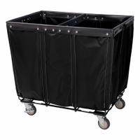 ROYAL BASKET TRUCKS Basket Truck: 14.9 cu ft, 42 lb, 36 in L x 26 in W x 33 1/2 in H, Black, Steel (MPN R36-KKK-PWC-4ULT). Key specifications — Brand: ROYAL BASKET TRUCKS; Liner Color: Black; Caster/Wheel Configuration: (2) Swivel; Assembled/Unassembled: Assembled.
