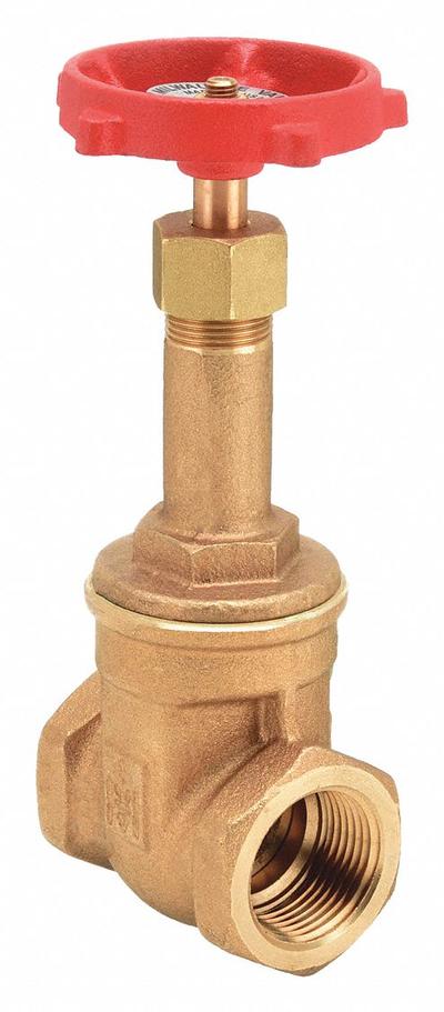 MILWAUKEE VALVE Gate Valve: 1 in, Bronze, Rising, FNPT x FNPT, 200 psi Max. Pressure (CWP) - Rising Stem Bronze General Purpose Gate Valves