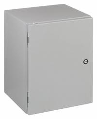 HOFFMAN Enclosure: Steel, 16 in x 20 in x 8 in, NEMA 12/13/4, Solid Cover, Hinged (MPN CSD16208). Key specifications — Closure Method: 1/4-Turn Latch; Brand: HOFFMAN; Knockouts: Not Included.