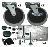 RUBBERMAID COMMERCIAL PRODUCTS Caster Kit with Hardware: Fits Rubbermaid Commercial Brand (MPN FG3317L1BLA). Key specifications — For Use With Grainger Item Number: 4PLV5; For Use With Mfr. Model Number: FG332000BLA; Fits Brand: Rubbermaid Commercial; Product Type: Caster Kit with Hardware; Brand: RUBBERMAID COMMERCIAL PRODUCTS.