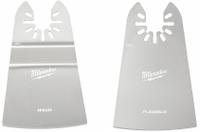 MILWAUKEE Oscillating Scraper Blade: 2 in Blade Wd, 3 7/16 in Blade Lg, Stainless Steel, 2 Pieces (MPN 49-25-2202). Key specifications — attr1097500: Straight; attr1097522: MILWAUKEE.