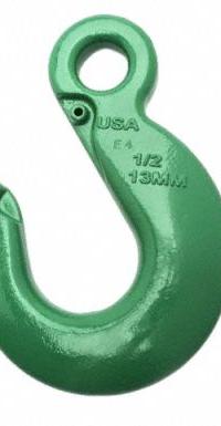 CAMPBELL Sling Hook: 5,700 lb Working Load Limit, 100 Hook Grade, Alloy Steel, 6 in Overall Lg, Eye (MPN 5646415PL). Key specifications — Color: Green; Brand: CAMPBELL; Visual Indicator Markings: None.