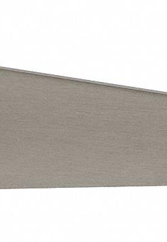 ECONOCO Shelving Bracket: Single, 1 in Slot Spacing, 1/2 in Slot Lg, 1/8 in x 12 in x 3 in, Silver (MPN GHSL12/SC). Key specifications — Product Type: Left Offset Shelf Bracket; Color: Silver; For Display Type: Single Slotted Standards; Material: Steel; Duty Rating: Heavy Duty; Brand: ECONOCO; Finish: Satin-Chrome; Mounting Type: Hanging.