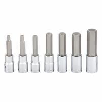 SK PROFESSIONAL TOOLS Socket Bit Set: 1 - 25 Pieces, 1/2 in Drive Size, 7 Pieces, Replaceable Insert (MPN 41427). Key specifications — attr1216280: Replaceable Insert; attr1216283: SK PROFESSIONAL TOOLS; attr1225718: 6 mm to 19 mm; attr1227491: 1/2 in.